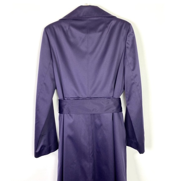 NWO TAHARI 🫣most beautiful Purple Trench Coat Size Medium 💜 Beans New ! - Picture 3 of 13